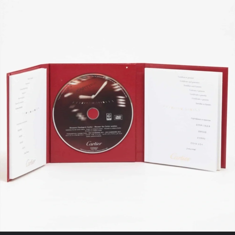 Vintage Cartier Red Collector's watch DVD and certificate